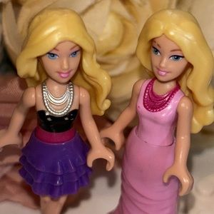 Barbie Legos Mega Bloks Barbies Set of two mega Bloks Barbie minifigs
